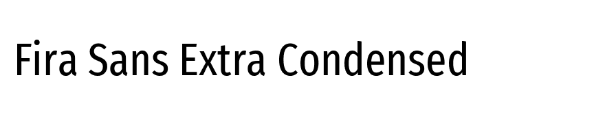 Fira Sans Extra Condensed