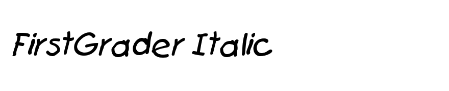 FirstGrader Italic