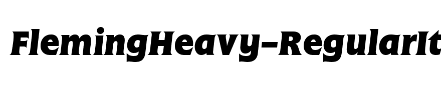 FlemingHeavy-RegularItalic