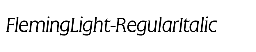 FlemingLight-RegularItalic