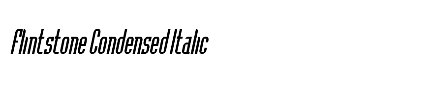 Flintstone Condensed Italic