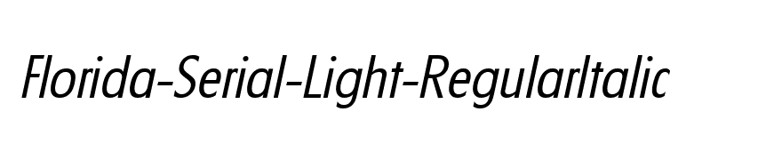 Florida-Serial-Light-RegularItalic