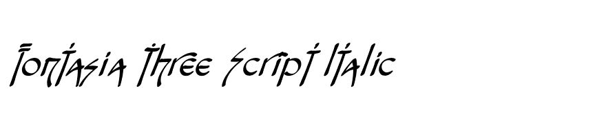 Fontasia Three Script Italic