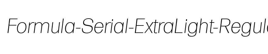 Formula-Serial-ExtraLight-RegularItalic