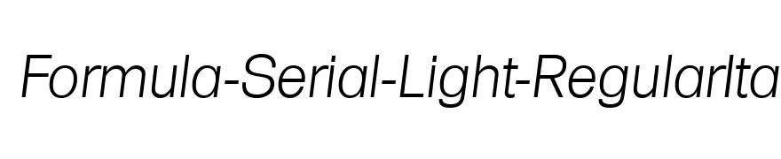 Formula-Serial-Light-RegularItalic