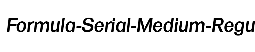 Formula-Serial-Medium-RegularItalic