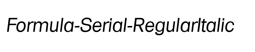 Formula-Serial-RegularItalic