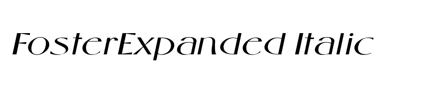 FosterExpanded Italic