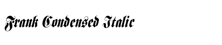 Frank Condensed Italic