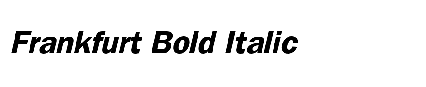 Frankfurt Bold Italic