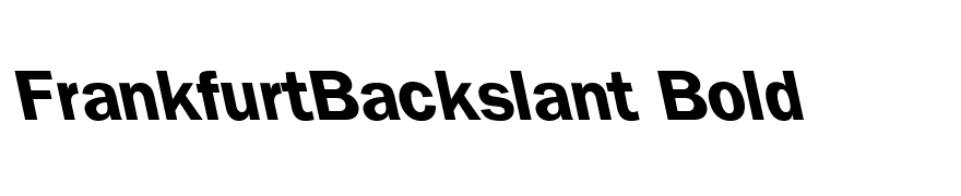 FrankfurtBackslant Bold