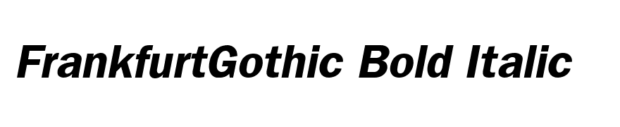 FrankfurtGothic Bold Italic