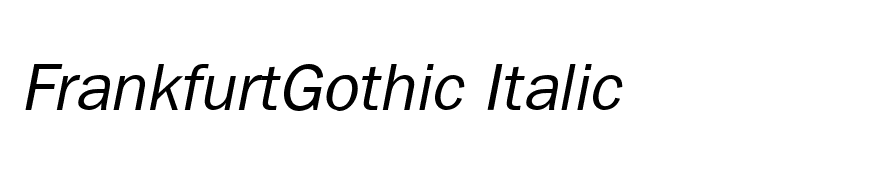 FrankfurtGothic Italic