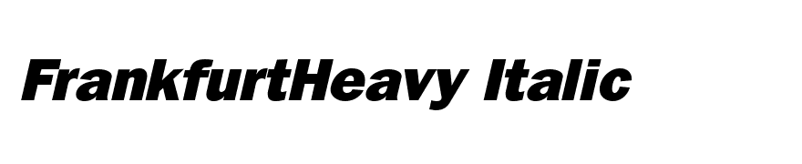 FrankfurtHeavy Italic