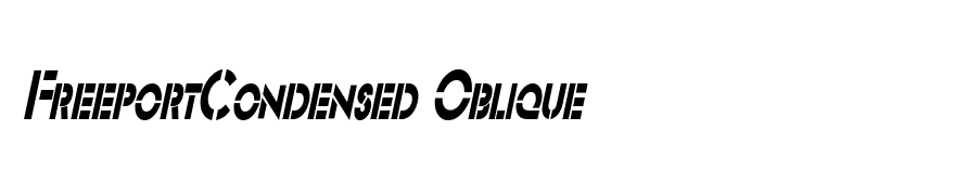 FreeportCondensed Oblique