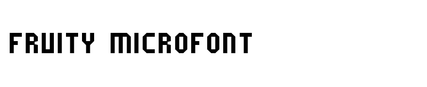 Fruity microfont