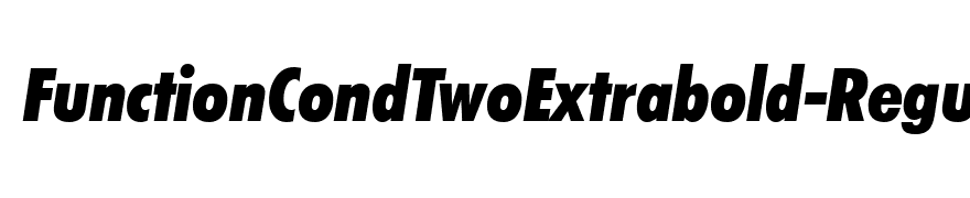 FunctionCondTwoExtrabold-RegularItalic