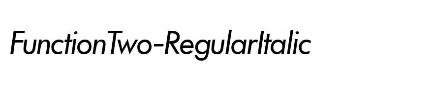 FunctionTwo-RegularItalic