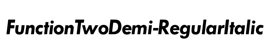 FunctionTwoDemi-RegularItalic