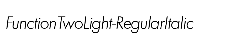 FunctionTwoLight-RegularItalic