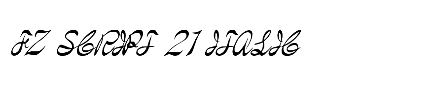 FZ SCRIPT 21 ITALIC