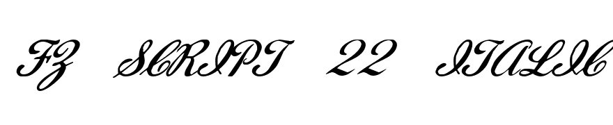 FZ SCRIPT 22 ITALIC