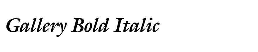 Gallery Bold Italic