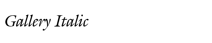 Gallery Italic