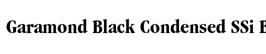 Garamond Black Condensed SSi Black Condensed