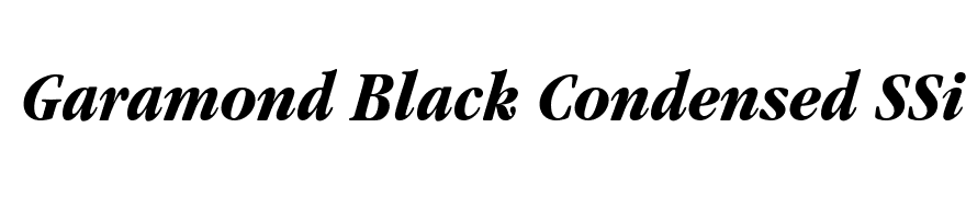 Garamond Black Condensed SSi Bold Condensed Italic