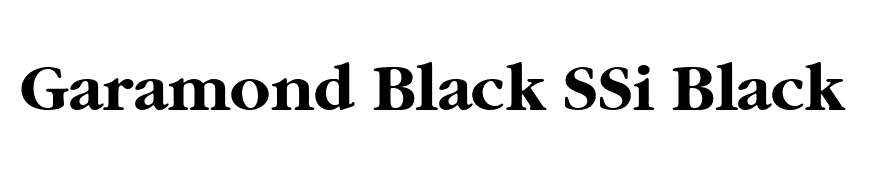 Garamond Black SSi Black