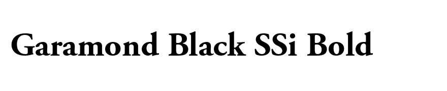 Garamond Black SSi Bold