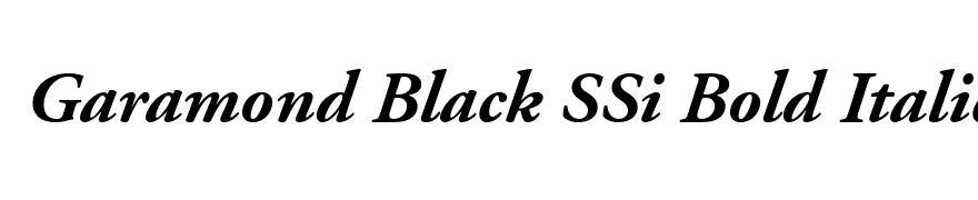 Garamond Black SSi Bold Italic