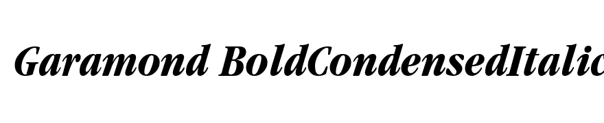 Garamond BoldCondensedItalic