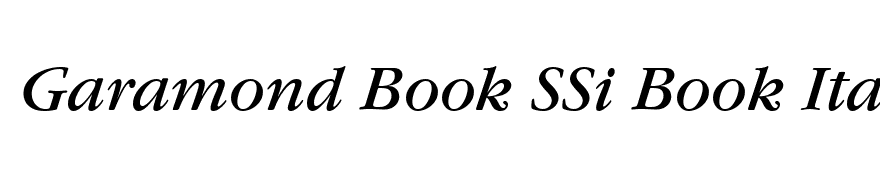 Garamond Book SSi Book Italic