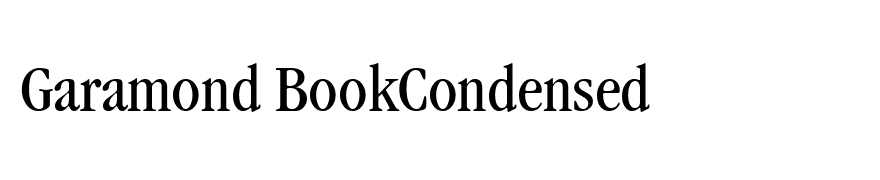 Garamond BookCondensed