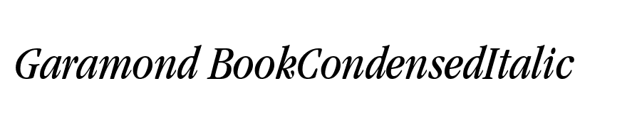 Garamond BookCondensedItalic