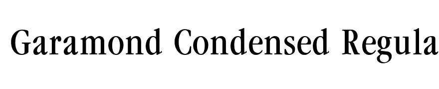 Garamond Condensed Regular