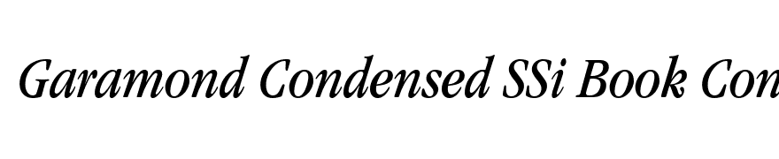 Garamond Condensed SSi Book Condensed Italic