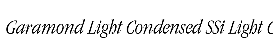 Garamond Light Condensed SSi Light Condensed Italic