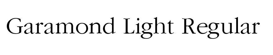 Garamond Light Regular