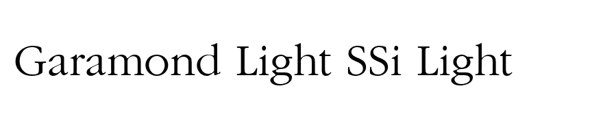 Garamond Light SSi Light