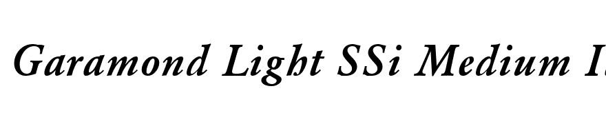 Garamond Light SSi Medium Italic