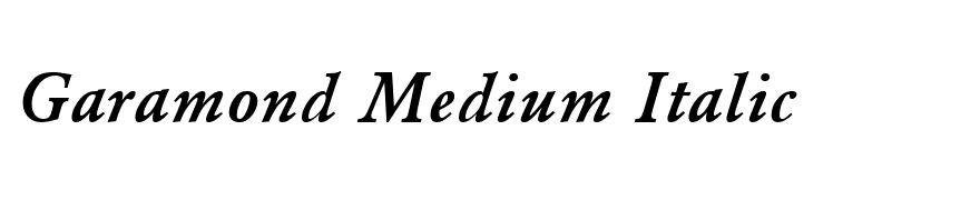 Garamond Medium-Italic