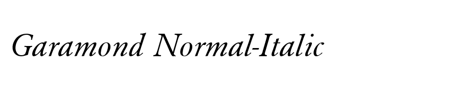 Garamond Normal-Italic