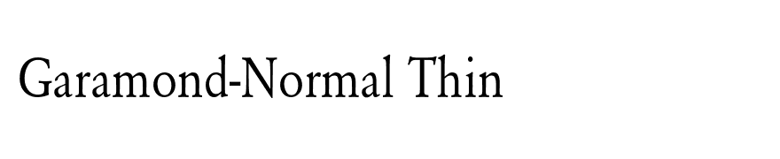 Garamond-Normal Thin