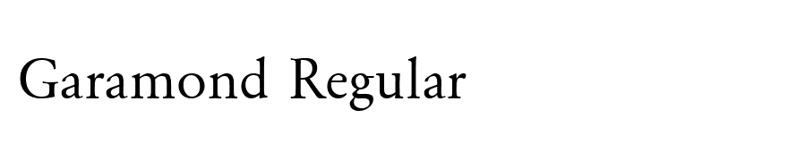 Garamond Regular