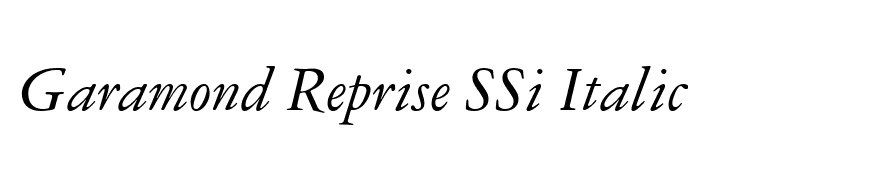 Garamond Reprise SSi Italic