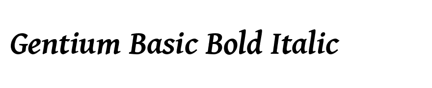 Gentium Basic Bold Italic