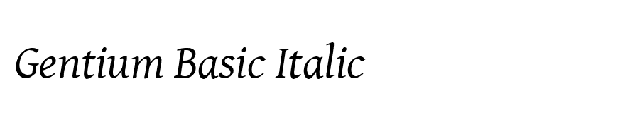 Gentium Basic Italic